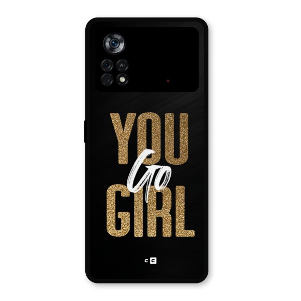 Confident Girl Metal Back Case for Poco X4 Pro 5G