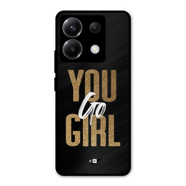 Confident Girl Metal Back Case for Poco X6