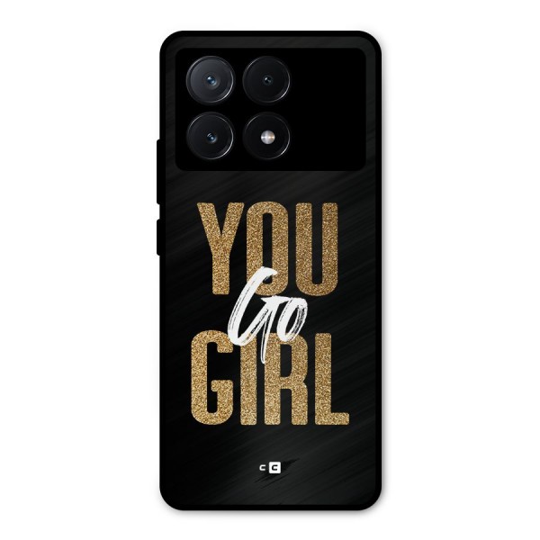 Confident Girl Metal Back Case for Poco X6 Pro