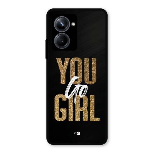 Confident Girl Metal Back Case for Realme 10 Pro