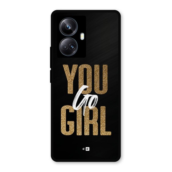 Confident Girl Metal Back Case for Realme 10 Pro Plus