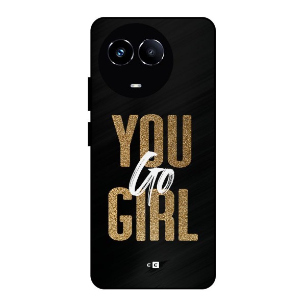 Confident Girl Metal Back Case for Realme 11X