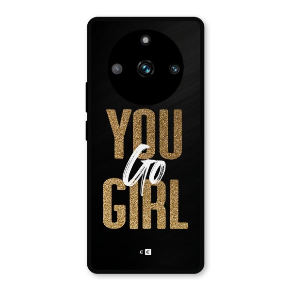 Confident Girl Metal Back Case for Realme 11 Pro