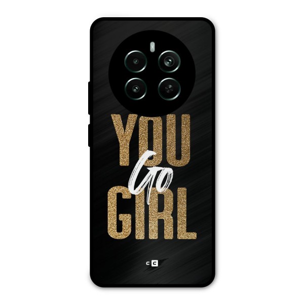 Confident Girl Metal Back Case for Realme 12 Pro Plus