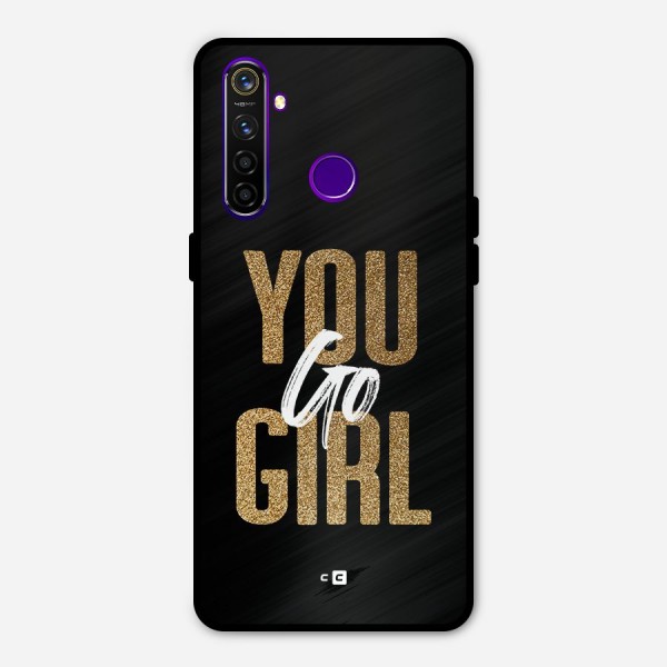 Confident Girl Metal Back Case for Realme 5 Pro