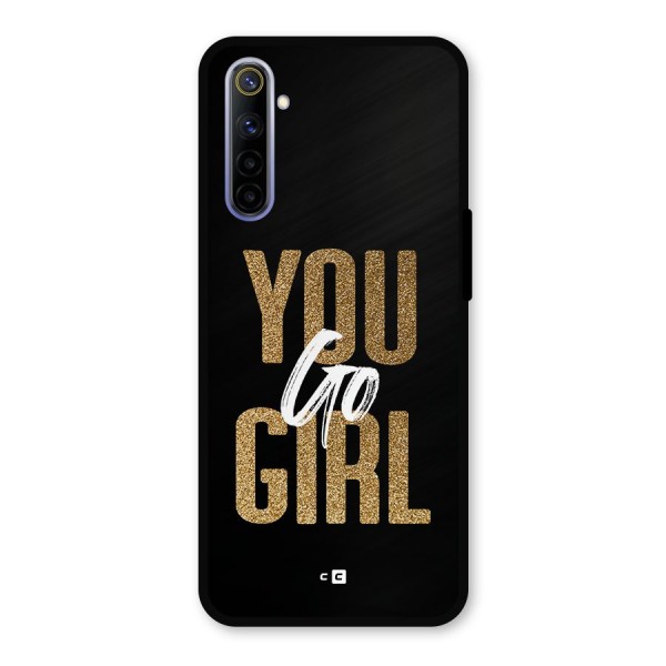 Confident Girl Metal Back Case for Realme 6