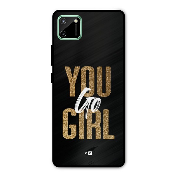 Confident Girl Metal Back Case for Realme C11