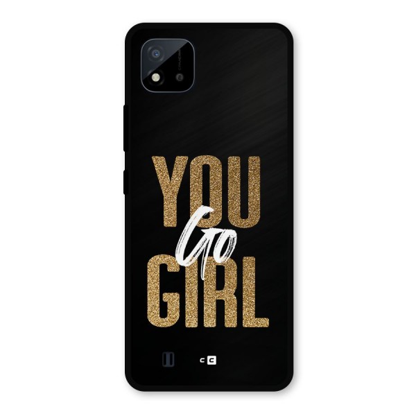 Confident Girl Metal Back Case for Realme C11 2021