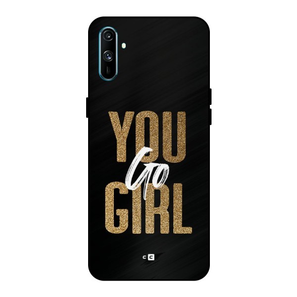 Confident Girl Metal Back Case for Realme C3