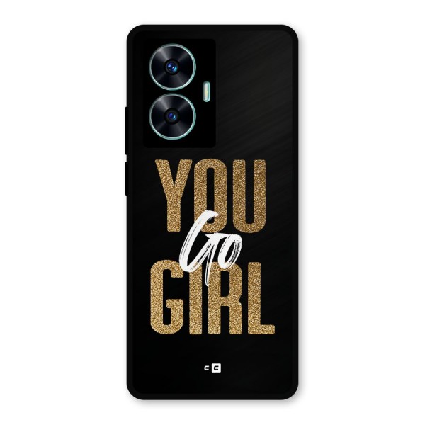 Confident Girl Metal Back Case for Realme C55