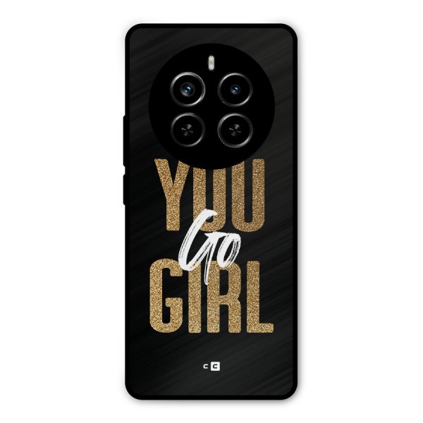 Confident Girl Metal Back Case for Realme P1 Pro