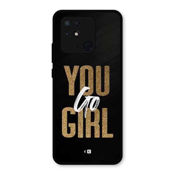 Confident Girl Metal Back Case for Redmi 10