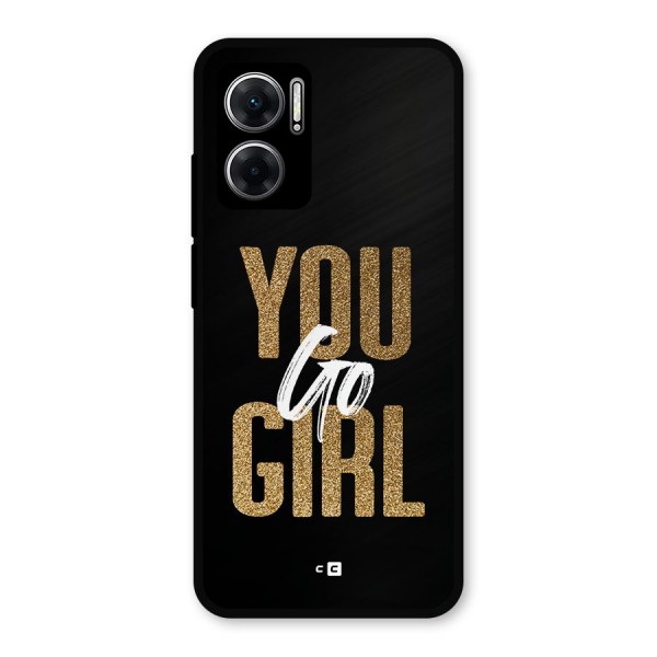 Confident Girl Metal Back Case for Redmi 11 Prime 5G