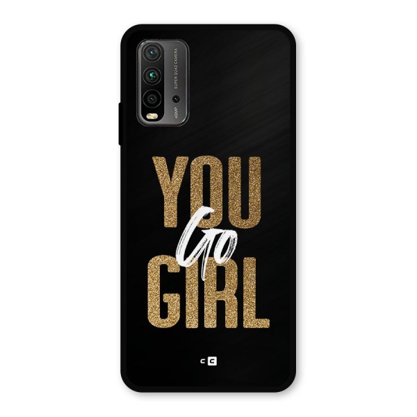 Confident Girl Metal Back Case for Redmi 9 Power