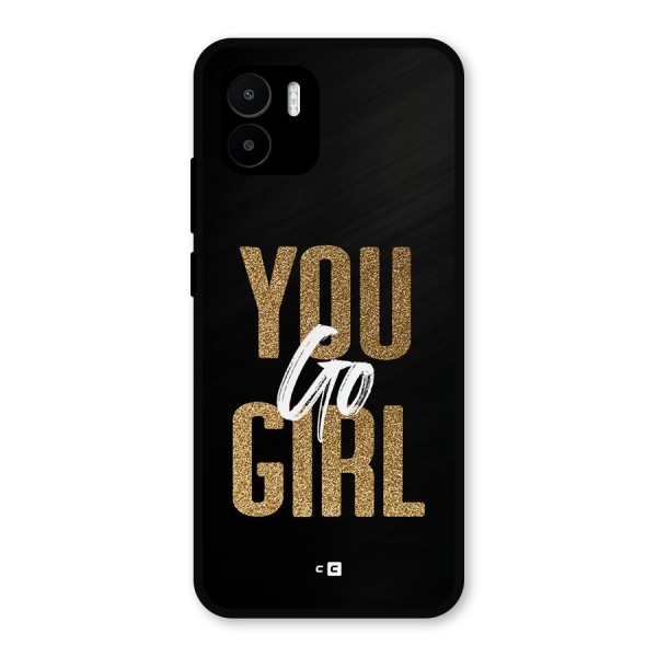 Confident Girl Metal Back Case for Redmi A1