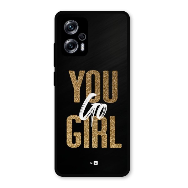 Confident Girl Metal Back Case for Redmi K50i