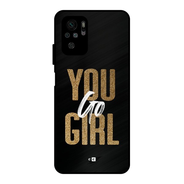 Confident Girl Metal Back Case for Redmi Note 10