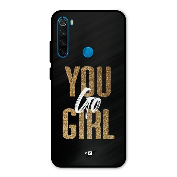 Confident Girl Metal Back Case for Redmi Note 8