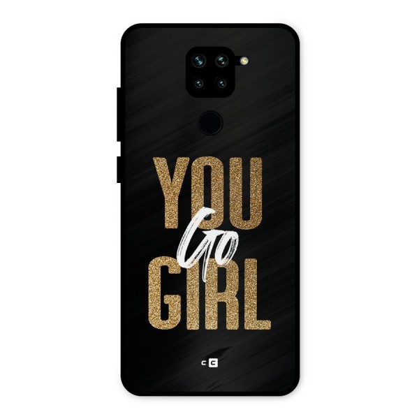 Confident Girl Metal Back Case for Redmi Note 9