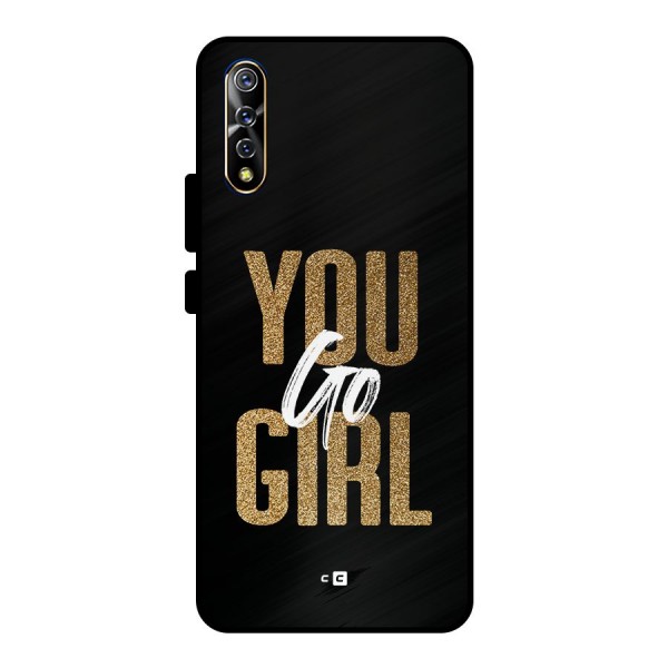 Confident Girl Metal Back Case for Vivo S1