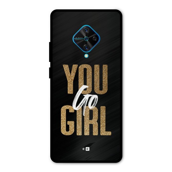 Confident Girl Metal Back Case for Vivo S1 Pro