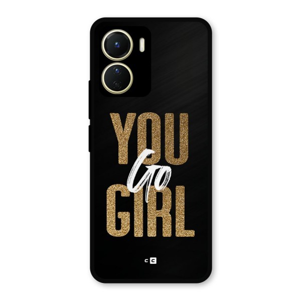 Confident Girl Metal Back Case for Vivo T2x