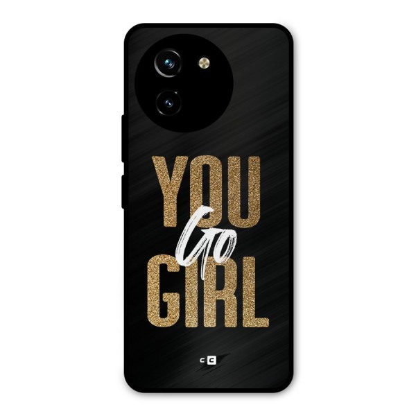 Confident Girl Metal Back Case for Vivo T3x