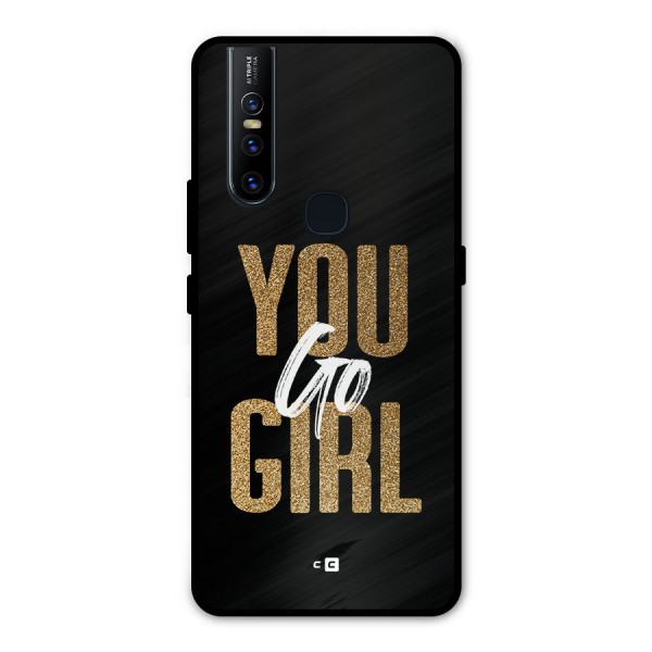 Confident Girl Metal Back Case for Vivo V15