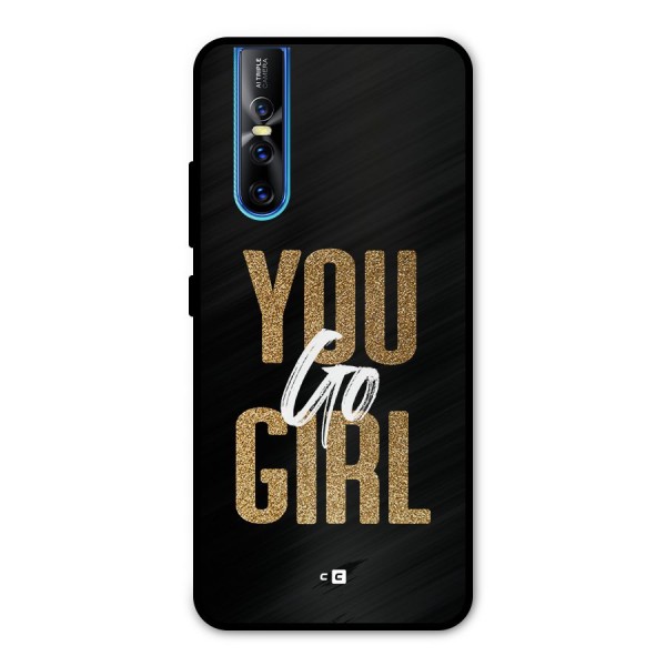 Confident Girl Metal Back Case for Vivo V15 Pro