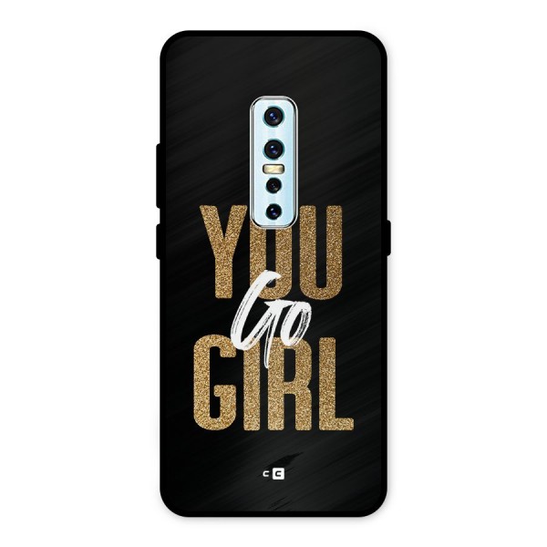 Confident Girl Metal Back Case for Vivo V17 Pro