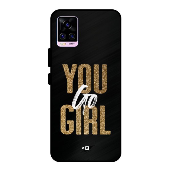 Confident Girl Metal Back Case for Vivo V20 Pro