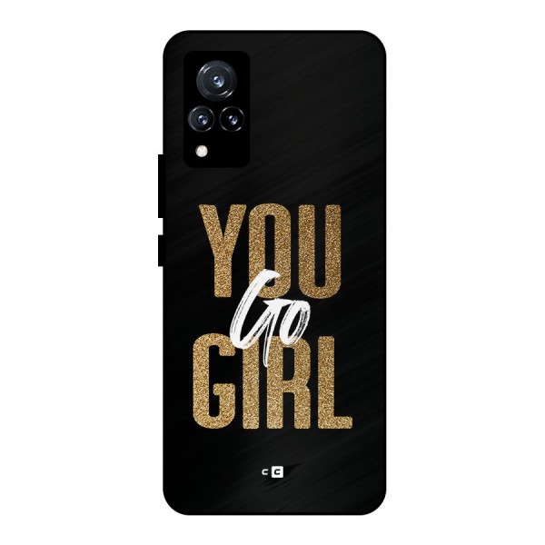 Confident Girl Metal Back Case for Vivo V21 5G