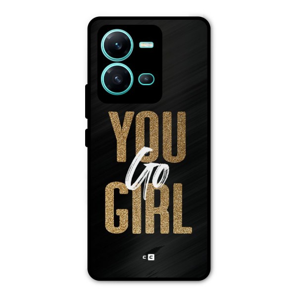 Confident Girl Metal Back Case for Vivo V25