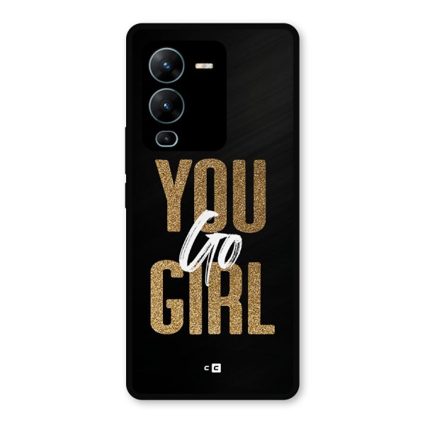 Confident Girl Metal Back Case for Vivo V25 Pro