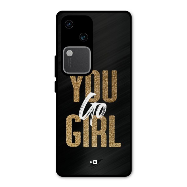 Confident Girl Metal Back Case for Vivo V30