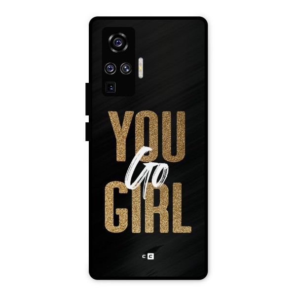 Confident Girl Metal Back Case for Vivo X50 Pro