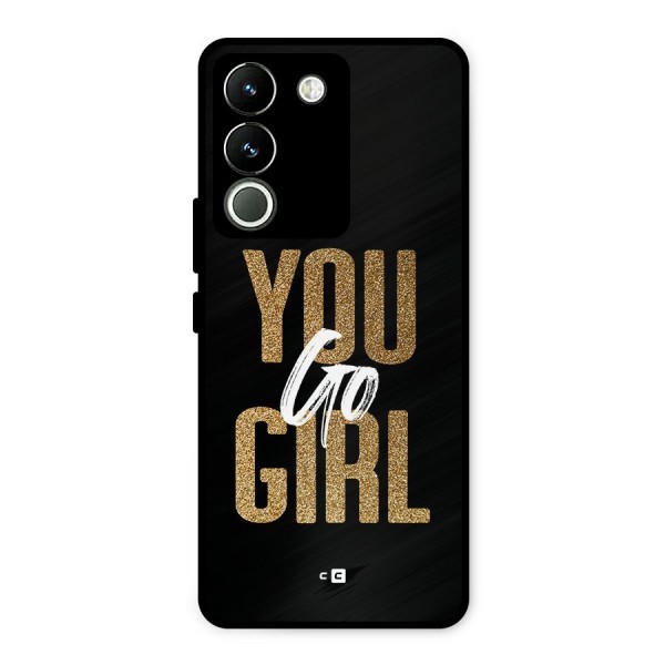 Confident Girl Metal Back Case for Vivo Y200