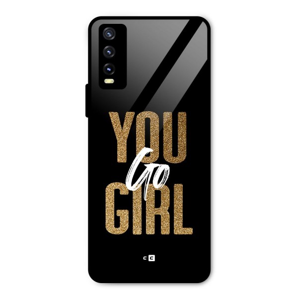 Confident Girl Metal Back Case for Vivo Y20 2021