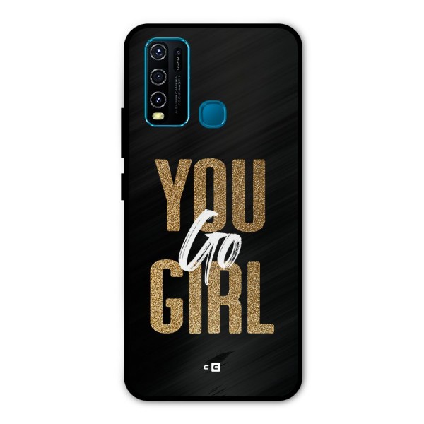 Confident Girl Metal Back Case for Vivo Y30