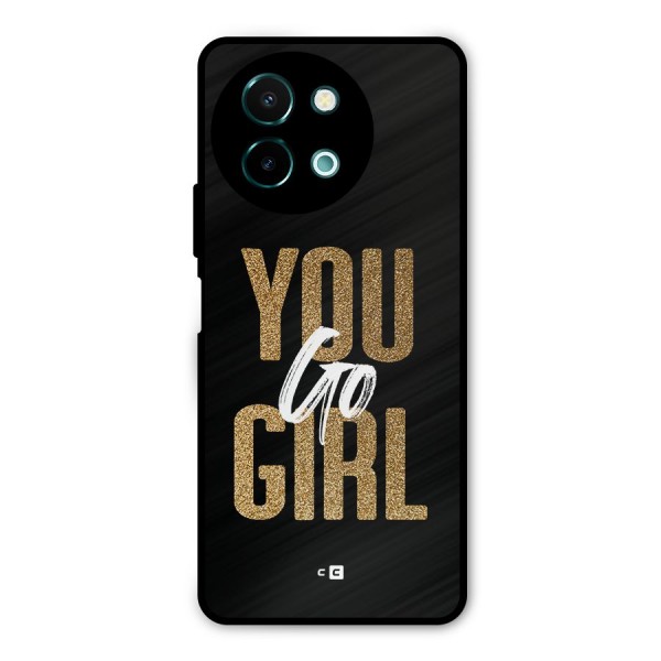 Confident Girl Metal Back Case for Vivo Y58