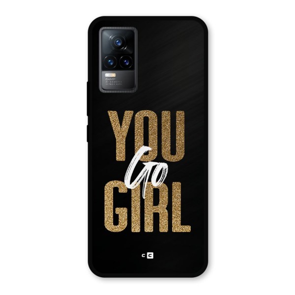 Confident Girl Metal Back Case for Vivo Y73