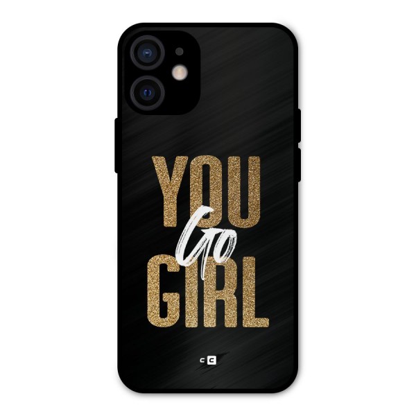 Confident Girl Metal Back Case for iPhone 12 Mini