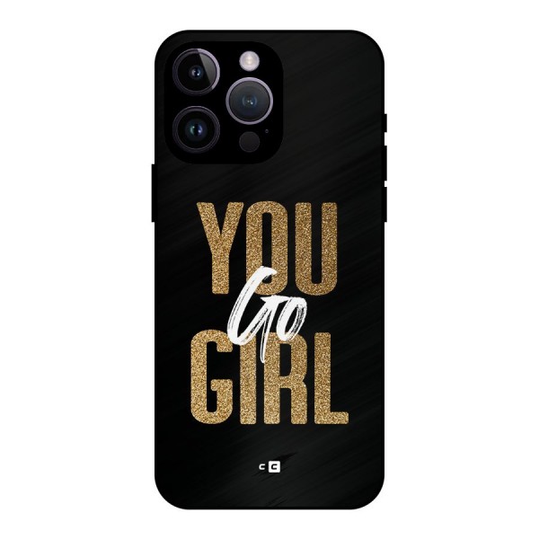 Confident Girl Metal Back Case for iPhone 14 Pro Max