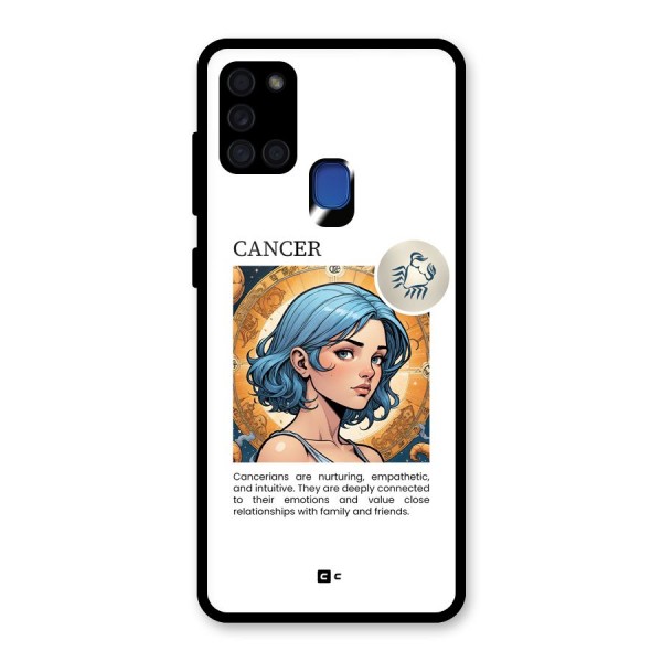 Connected Cancer Glass Back Case for Galaxy A21s