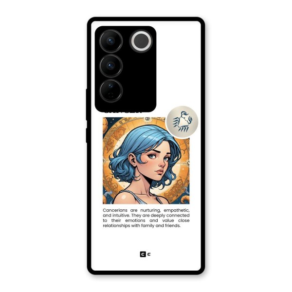 Connected Cancer Glass Back Case for Vivo V27 Pro