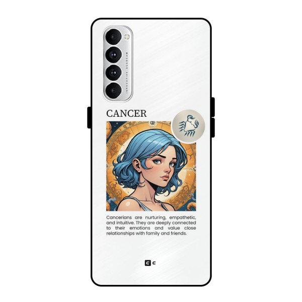 Connected Cancer Metal Back Case for Oppo Reno4 Pro