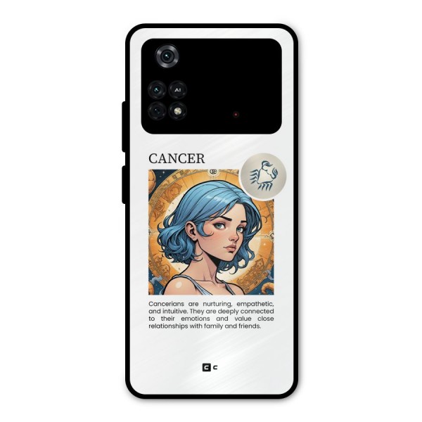 Connected Cancer Metal Back Case for Poco M4 Pro 4G