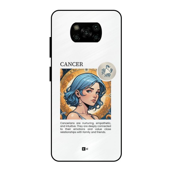 Connected Cancer Metal Back Case for Poco X3