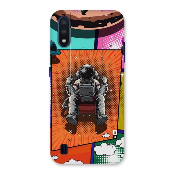 Cool Astraunaut Comic Swing Back Case for Galaxy M01