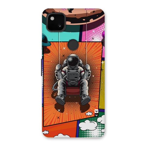 Cool Astraunaut Comic Swing Glass Back Case for Google Pixel 4a